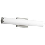 Fugit Bathroom Vanity Light - Polished Nickel / Matte White Acrylic