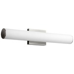 Fugit Bathroom Vanity Light - Satin Nickel / Matte White Acrylic