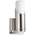 Ellipse Wall Sconce - Polished Nickel / White Opal Glass