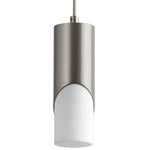 Ellipse Mini Pendant - Satin Nickel / Matte White Acrylic