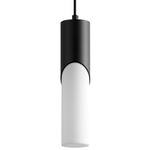 Ellipse Pendant - Black / Matte White Acrylic