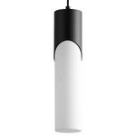 Ellipse Pendant - Black / Matte White Acrylic