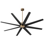 Fleet Ceiling Fan - Aged Brass / Matte Black