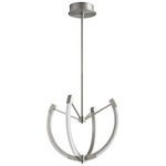 Utopia Pendant - Satin Nickel / Matte White