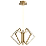 Acadia Pendant - Aged Brass / Matte White