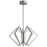 Acadia Pendant - Satin Nickel / Matte White