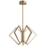 Acadia Pendant - Aged Brass / Matte White