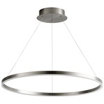 Circulo Pendant - Satin Nickel / Matte White