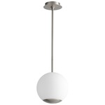 Terra Pendant - Satin Nickel / Matte Opal