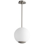 Terra Pendant - Satin Nickel / Matte Opal