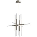 Moxy Pendant - Satin Nickel / Clear Bubble Acrylic