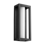 Aperto Outdoor Wall Sconce - Black / Etched Glass