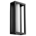 Aperto Outdoor Wall Sconce - Black / Etched Glass
