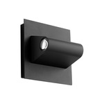 Cadet Outdoor Wall Sconce - Black / Clear