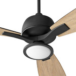 Juno Ceiling Fan Light Kit - Black / Satin Opal