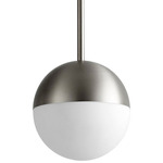 Mondo Pendant - Satin Nickel / Matte Opal Glass