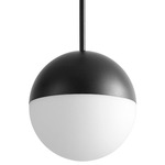 Mondo Pendant - Black / Matte Opal Glass