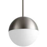 Mondo Pendant - Satin Nickel / Matte Opal Glass