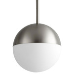 Mondo Pendant - Satin Nickel / Matte Opal Glass