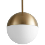 Mondo Pendant - Aged Brass / Matte Opal Glass
