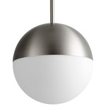 Mondo Pendant - Satin Nickel / Matte Opal Glass