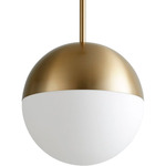 Mondo Pendant - Aged Brass / Matte Opal Glass