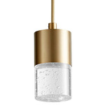 Spirit Mini Pendant - Aged Brass / Clear Bubble Glass