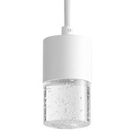 Spirit Mini Pendant - White / Clear Bubble Glass