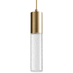 Spirit Pendant - Aged Brass / Clear Bubble Glass