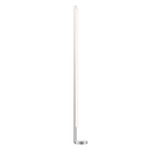 Keel Floor Lamp - Bright Satin Aluminum / White Acrylic