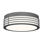 Marue Round Ceiling Light Fixture - Textured Gray / White Acrylic