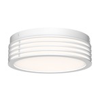 Marue Round Ceiling Light Fixture - Textured White / White Acrylic