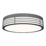 Marue Round Ceiling Light Fixture - Textured Gray / White Acrylic