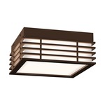 Marue Square Ceiling Light Fixture - Textured Bronze / White Acrylic