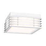Marue Square Ceiling Light Fixture - Textured White / White Acrylic