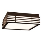 Marue Square Ceiling Light Fixture - Textured Bronze / White Acrylic