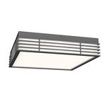 Marue Square Ceiling Light Fixture - Textured Gray / White Acrylic