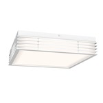 Marue Square Ceiling Light Fixture - Textured White / White Acrylic