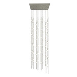 Constellation Andromeda Square Pendant - Satin Nickel / White