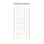 Constellation Andromeda Rectangle Pendant - Satin Nickel / Clear