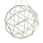 Constellation Hedron Pendant - Satin Nickel / Clear