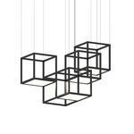 Cubix Multi-Light Linear Pendant - Satin Black