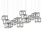 Cubix Multi-Light Linear Pendant - Satin Black