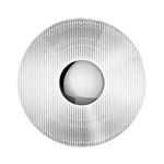 Meclisse Wall Sconce - Polished Chrome / Clear Ribbed Glass
