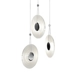 Meclisse Multi-Light Pendant - Polished Chrome / Clear Ribbed Glass