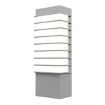 Tawa Slim Outdoor Wall Sconce - Textured Gray / White Acrylic