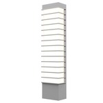 Tawa Slim Outdoor Wall Sconce - Textured Gray / White Acrylic