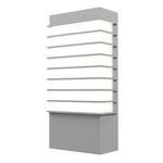 Tawa Outdoor Wall Sconce - Textured Gray / White Acrylic
