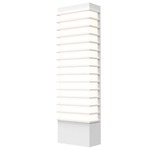 Tawa Outdoor Wall Sconce - Textured White / White Acrylic