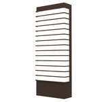 Tawa Wide Outdoor Wall Sconce - Textured Bronze / White Acrylic